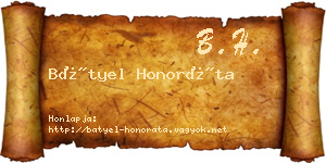 Bátyel Honoráta névjegykártya
